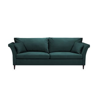 Zielononiebieska rozkładana sofa ze schowkiem Mazzini Sofas Pivoine