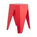 Czerwony plastikowy stołek Cherish – Leitmotiv