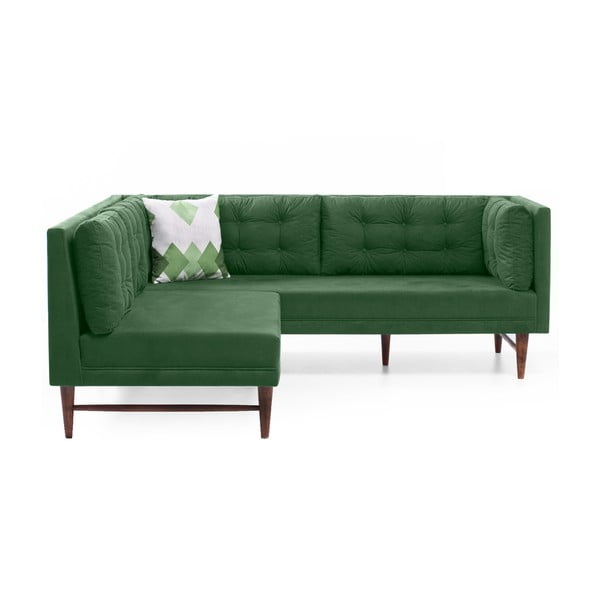 Zielona sofa narożna Balcab Home Barbara