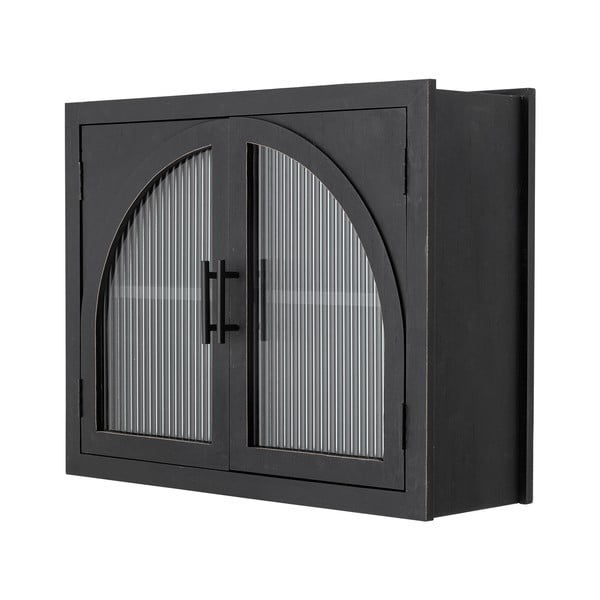 Czarna witryna z litego drewna jodłowego wisząca 62x49x23 cm Lario – Bloomingville-image-2