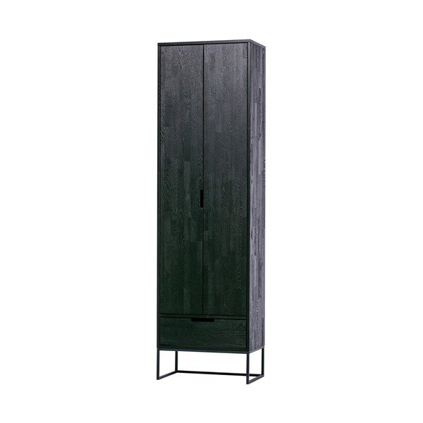 Czarna szafka z litego drewna jesionowego 60x210x36 cm Silas – WOOOD-image-3
