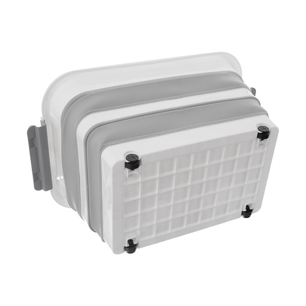 Biało-szary plastikowy pojemnik z pokrywką 54x39x28 cm Kemp – Orion-image-2