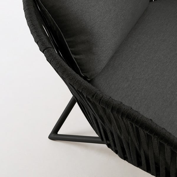 Czarny fotel ogrodowy Kave Home Branzie-image-1