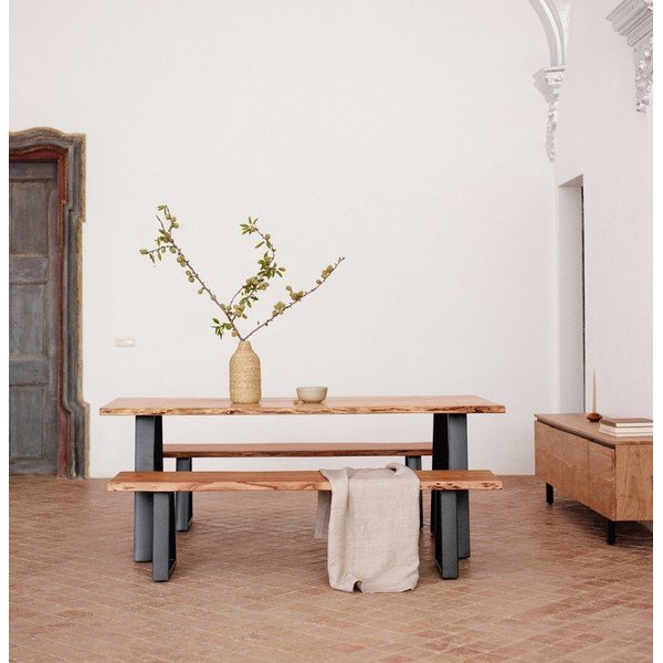 Stół z blatem z drewna akacjowego 90x180 cm Alaia – Kave Home-image-1