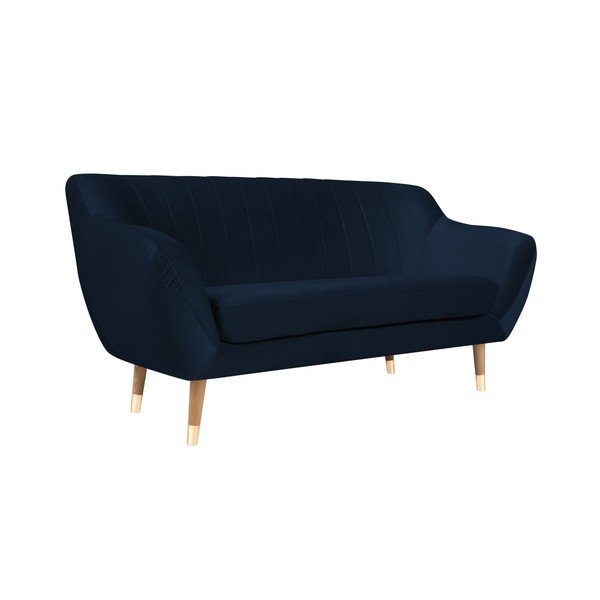 Ciemnoniebieska aksamitna sofa Mazzini Sofas Benito, 158 cm-image-2
