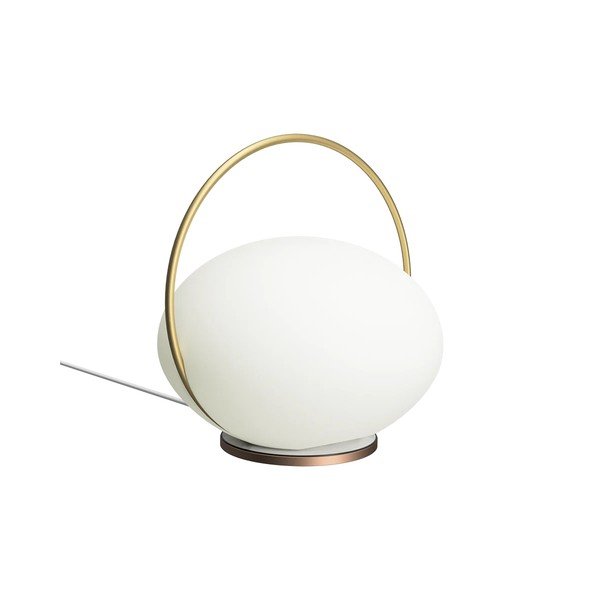 Biała lampa stołowa LED ze ściemniaczem (wysokość 19 cm) Orbit – UMAGE