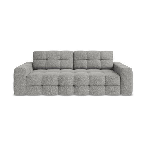 Szara rozkładana sofa z materiału bouclé 255 cm Milu – Makamii