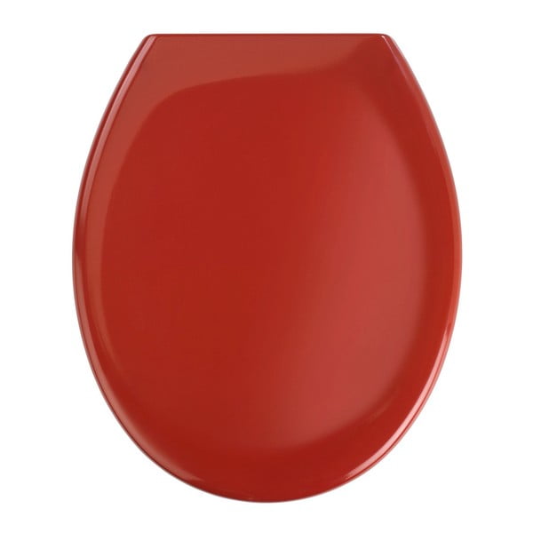 Czerwona deska sedesowa wolnoopadająca Wenko Premium Ottana, 45,2x37,6 cm