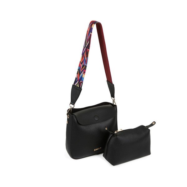 Czarna torebka ze skóry ekologicznej Beverly Hills Polo Club Georgina-image-4