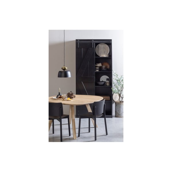 Czarna lampa wisząca z metalowym kloszem ø 31 cm Linne – WOOOD-image-1