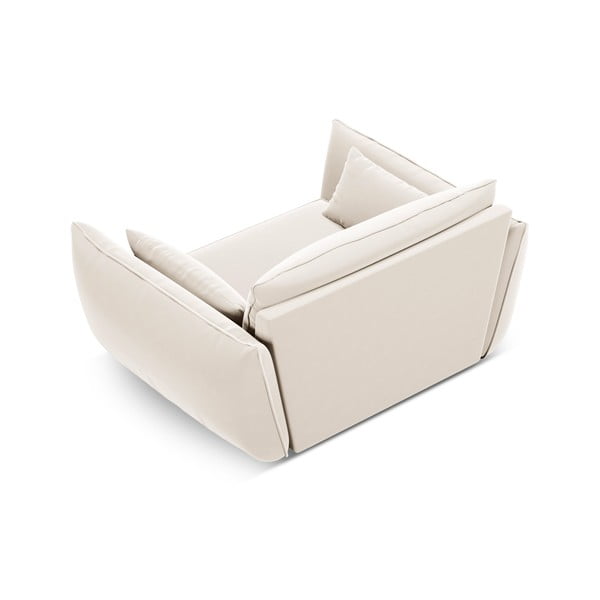 Beżowy aksamitny fotel Vanda – Mazzini Sofas-image-3