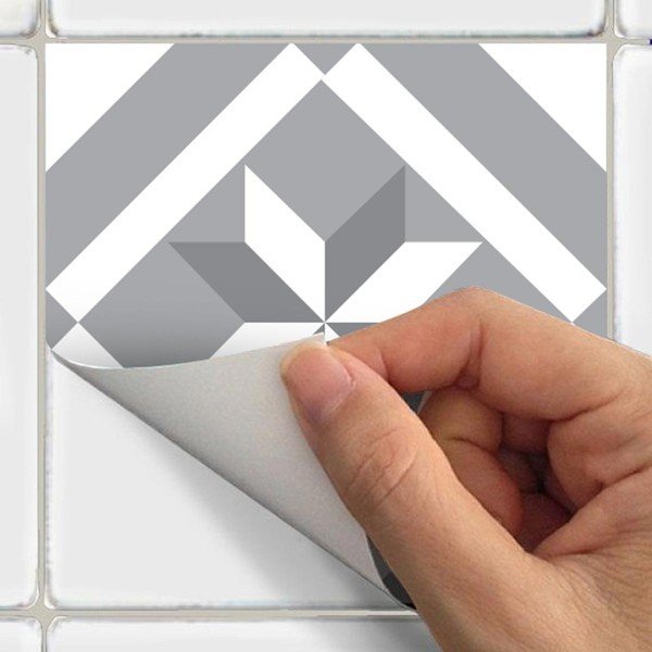 Zestaw 24 naklejek ściennych Ambiance Wall Decal Cement Tiles Azulejos Micalina, 15x15 cm-image-3