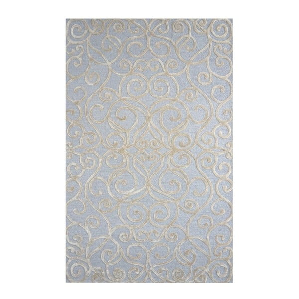 Srebrny dywan tuftowany ręcznie Monte Carlo, 244x153cm