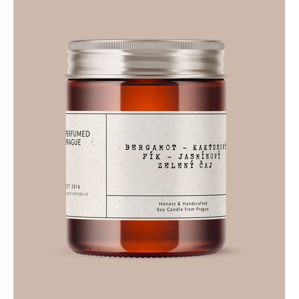 Zapachowa sojowa świeca czas palenia 40 h #46 Bergamot, Jasmine, Opuncia – Perfumed Prague-image-1