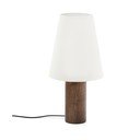 Biała/w ciemnym naturalnym kolorze lampa stołowa z tekstylnym kloszem (wysokość 49,5 cm) Marga – Kave Home