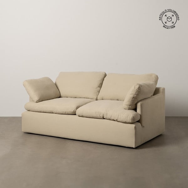 Beżowa lniana sofa 180 cm – Ixia-image-1