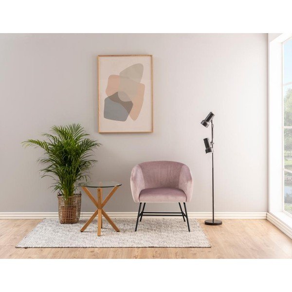 Pudrowe tapicerowane krzesło Actona Ramsey-image-1