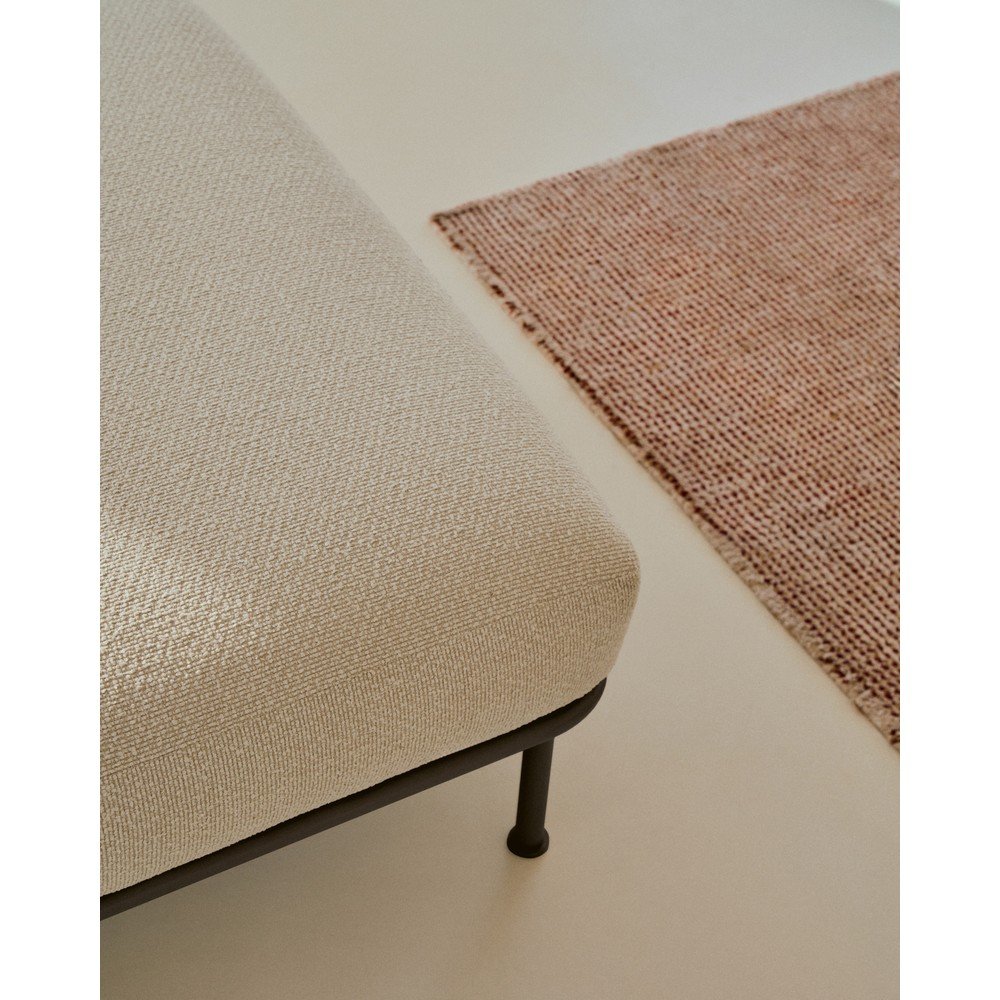 Beżowy podnóżek z materiału bouclé Aurum – Kave Home (zdjęcie 7)