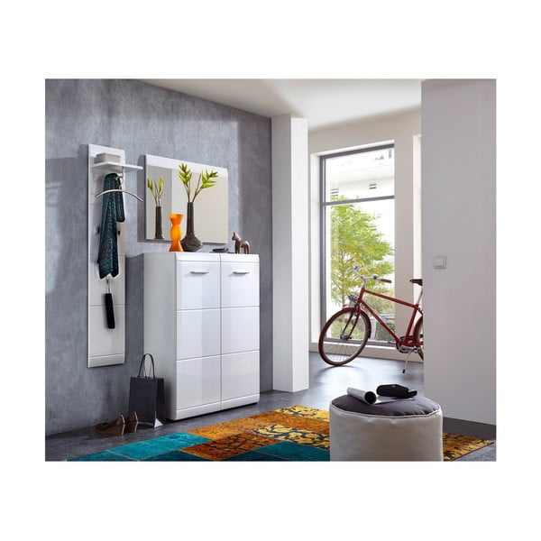 Biały wieszak ścienny z półką Adana – Germania-image-1