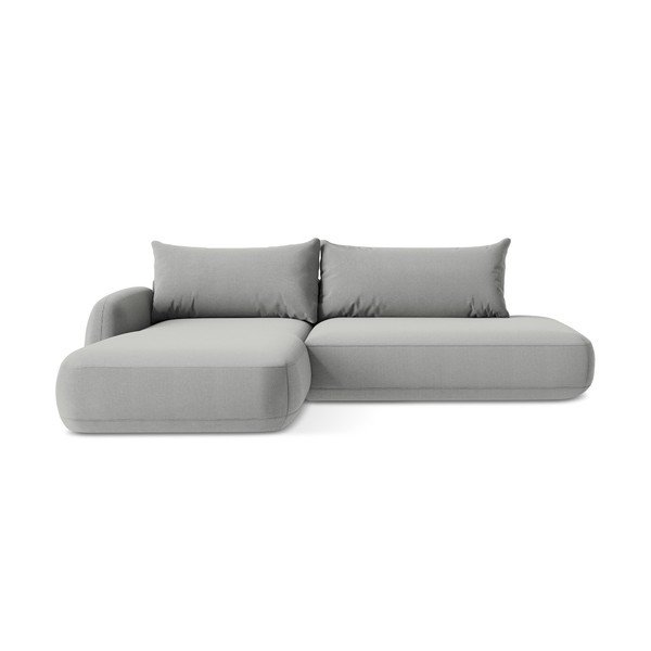 Jasnoszary rozkładany narożnik (lewostronny/z szezlongiem) Hale – Makamii