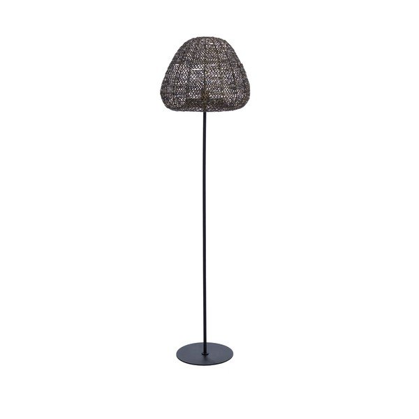 Lampa stojąca w kolorze matowej czerni z metalowym kloszem (wysokość 162 cm) Finou – Light & Living-image-3