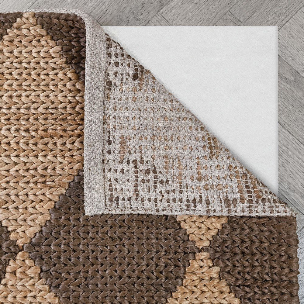 Brązowo-naturalny dywan z mieszanki juty tkany ręcznie 120x170 cm Effie Diamond – Flair Rugs (zdjęcie 5)