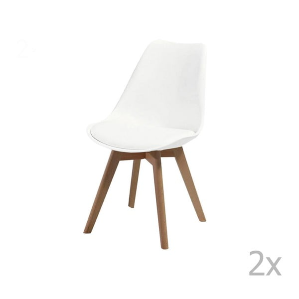 Zestaw 2 białych krzeseł Crido Consulting Cushion