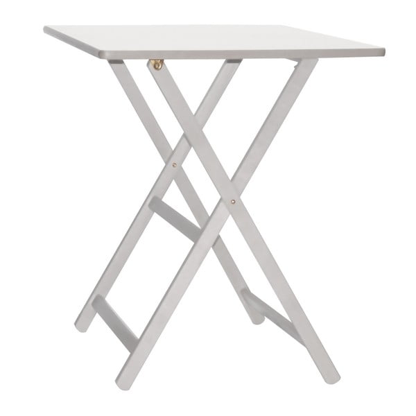 Biały drewniany stół składany z drewna bukowego Valdomo Maison, 60x80 cm