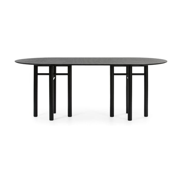 Czarny owalny stół Teulat Junco, dł. 200 cm