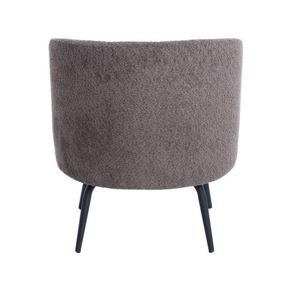 Ciemnobrązowy fotel z materiału bouclé Dieyda – Light & Living-image-4