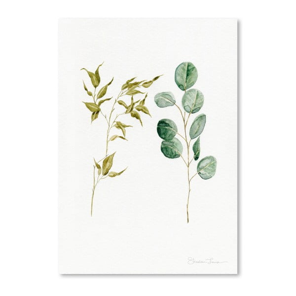 Plakat Americanflat Two Eucalyptus Pieces by Shealeen Louise, 30x42 cm