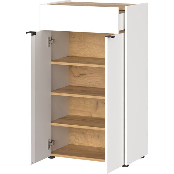 Biała wysoka szafka łazienkowa 60x98 cm Forano – Germania-image-2