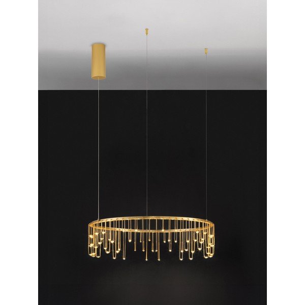 Aluminiowa lampa wisząca LED ze ściemniaczem w kolorze złota ø 65 cm Stellar – Nova Luce-image-4