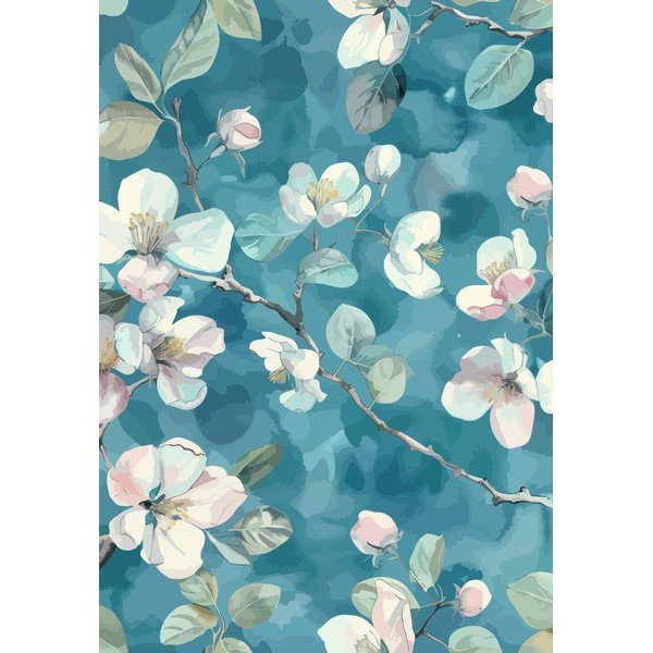 Niebieski dywan odpowiedni do prania 50x80 cm Bloom – Vitaus