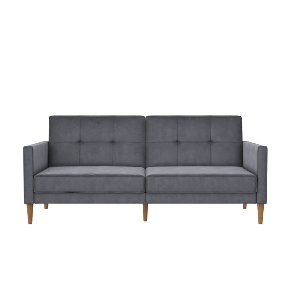 Szara aksamitna rozkładana sofa 207 cm Lilly – Støraa