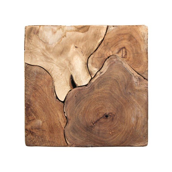 Stolik z tekowego drewna HSM collection Cube, 30x35 cm-image-1