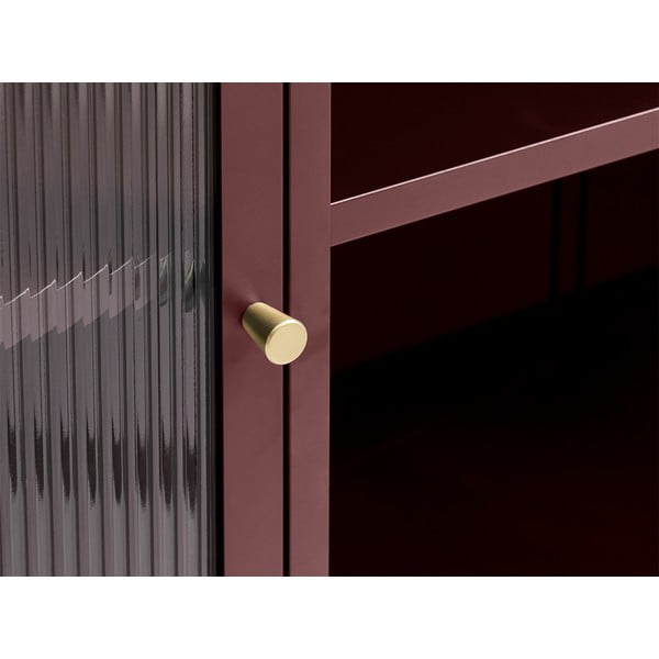 Czerwona metalowa witryna 132x85 cm Bronco – Unique Furniture-image-1