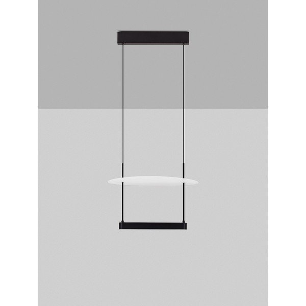 Biała/w kolorze matowej czerni aluminiowa lampa wisząca LED ze ściemniaczem ø 40 cm Diona – Nova Luce-image-4