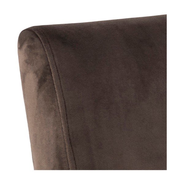 Ciemnobrązowy aksamitny fotel Actona Cloe-image-2