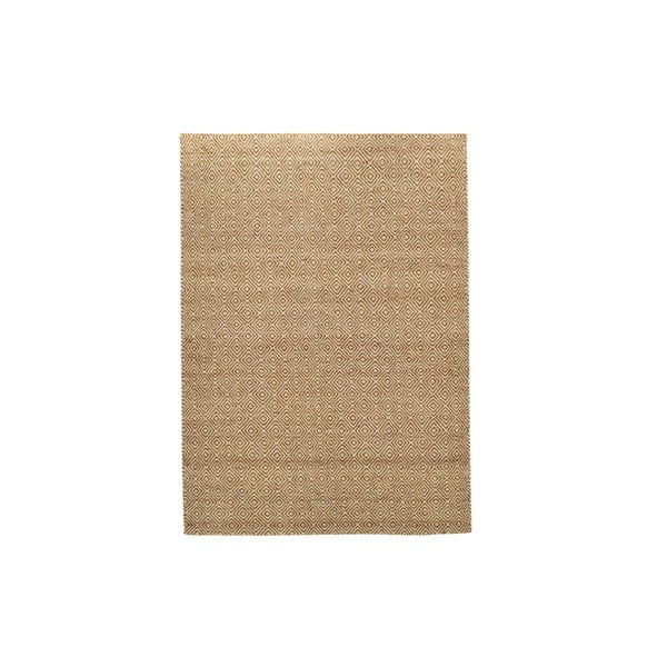 Ręcznie tkany dywan Light Brown Pattern Kilim, 152x212 cm