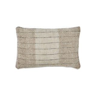 Beżowa poszewka na poduszkę z bawełny i lnu Nkuku Mayla, 40x60 cm
