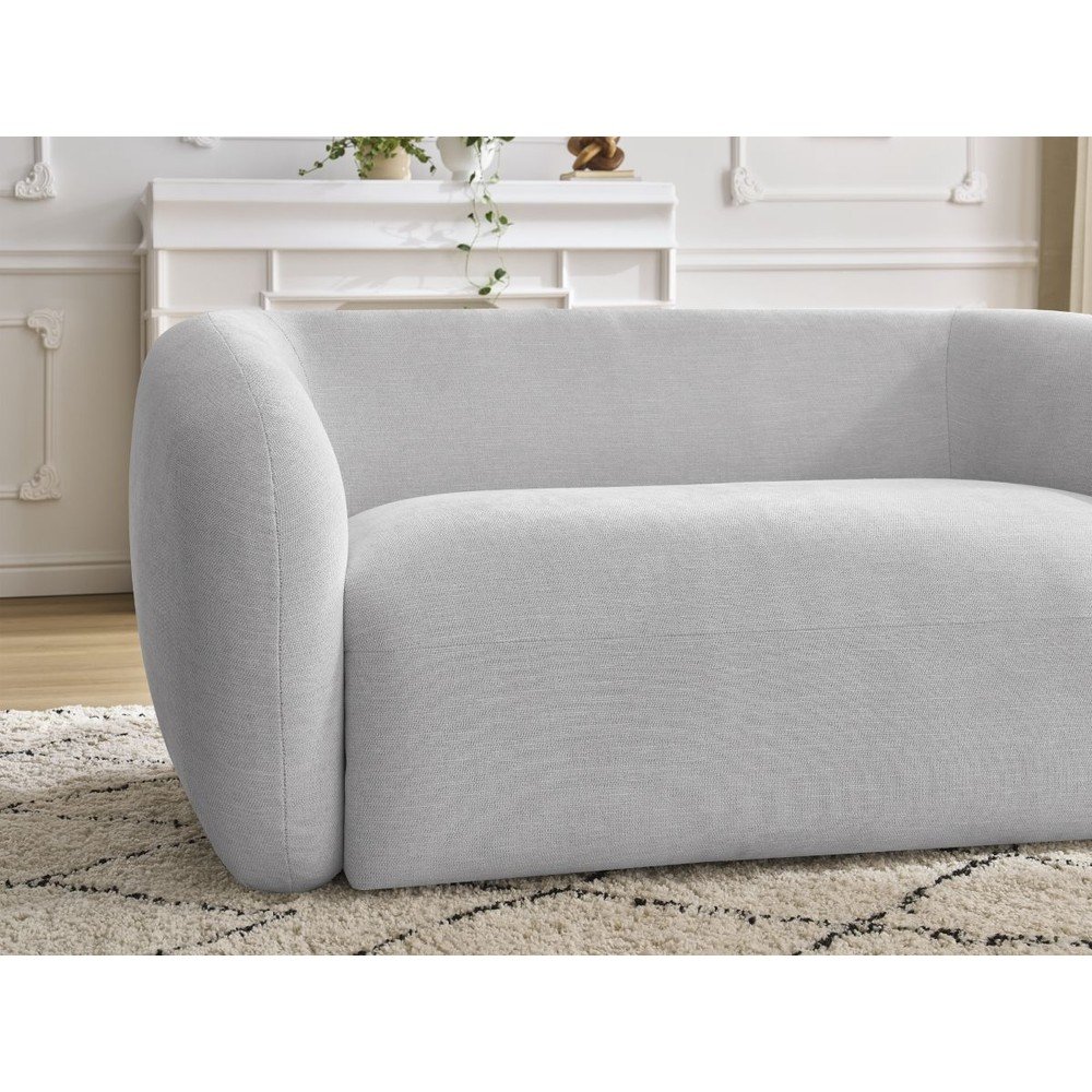 Jasnoszara sofa z tkaniny szenilowej 160 cm Celine – Bobochic Paris (zdjęcie 2)