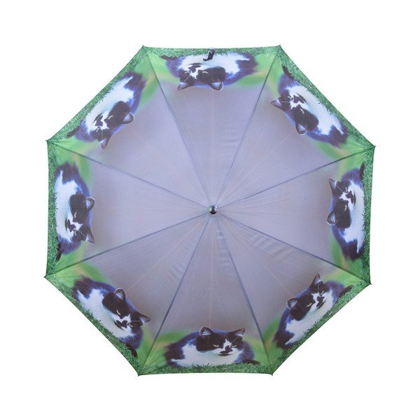 Granatowy parasol w koty Esschert Design, ⌀ 120 cm-image-1