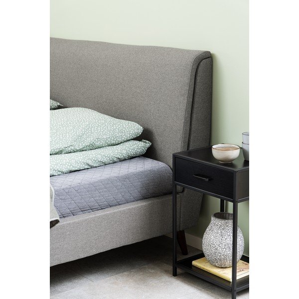 Czarna szafka nocna Actona Seaford-image-2