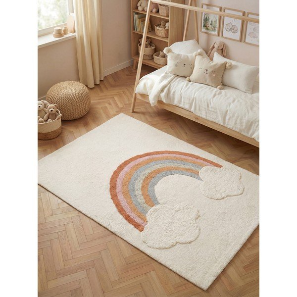 Kremowy bawełniany dywan dziecięcy odpowiedni do prania/tkany ręcznie 140x200 cm Snuggle Petite – Hanse Home-image-1