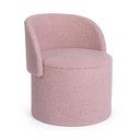 Szaroróżowy puf z materiału bouclé Anthea – Yes Everyday