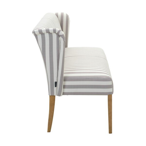 Szaro-biała tapicerowana ławka Max Winzer Hendrick-image-3