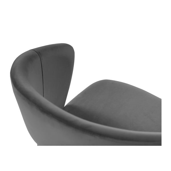 Ciemnoszary tapicerowany fotel jadalniany z podłokietnikami Elpis – Windsor & Co Sofas-image-3