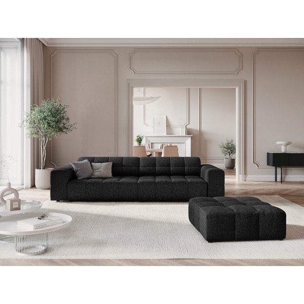 Antracytowy puf Chicago – Cosmopolitan Design-image-1