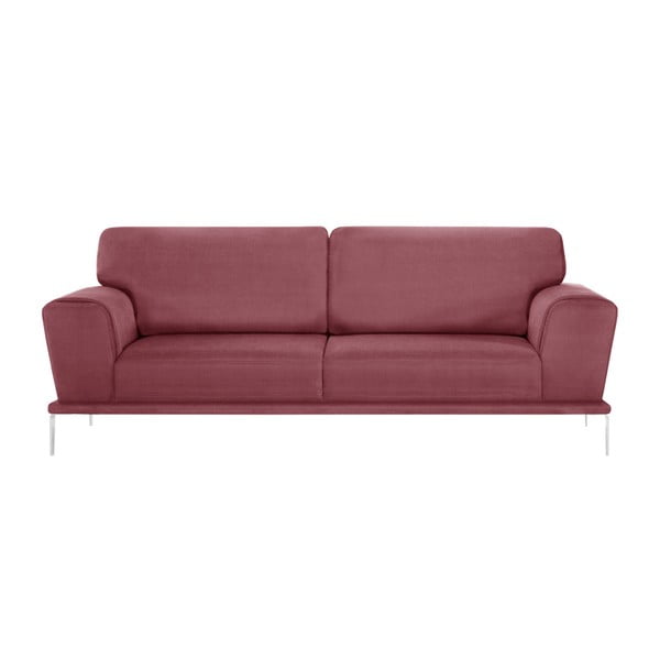 Jasnoczerwona sofa 3-osobowa L'Officiel Kendall